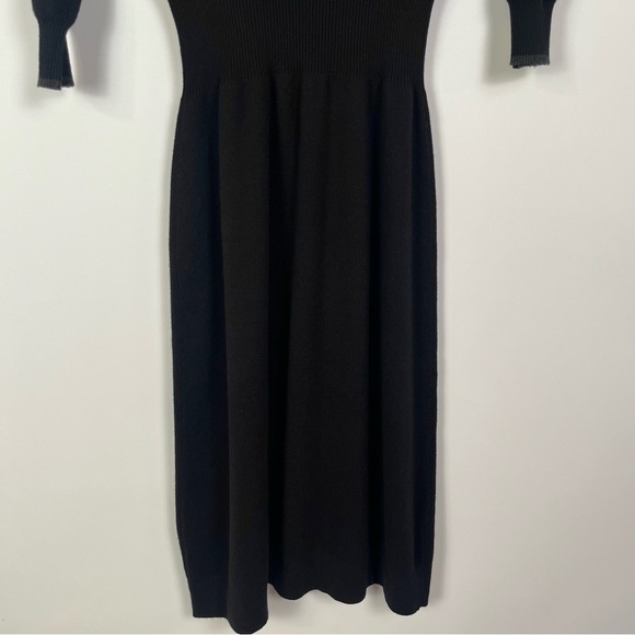 Unsubscribed Cashmere Blend Polo Sweater Dress | Black | Size S - Picture 8 of 10